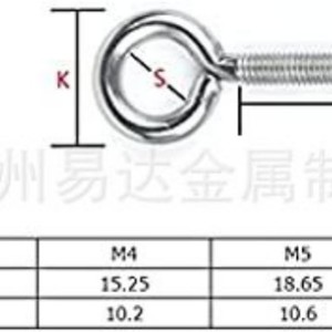 สลักเกลียวตาไก่สแตนเลส Yd เกลียวเต็มตัว พร้อมแหวนรองและน็อตสำหรับใช้งานทั่วไป - Product Image 2