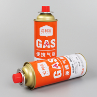 Bidon de gaz butane en fer blanc de 220ml pour le camping