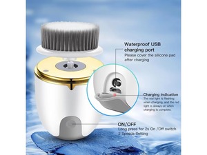 <span class=keywords><strong>Brosse</strong></span> <span class=keywords><strong>nettoyante</strong></span> électrique rechargeable et étanche pour le <span class=keywords><strong>visage</strong></span>, exfoliante, nettoyage en profondeur, massage, <span class=keywords><strong>brosse</strong></span> de nettoyage du <span class=keywords><strong>visage</strong></span> - Product Image 2
