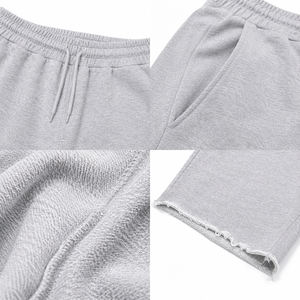 Custom 100% Cotton Baggy Blank Sweat Shorts Double Waistaband Men Heavy Weight Fleece Joggers Shorts Plus Size Men's Shorts - Product Image 4