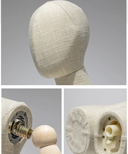 Sang trọng nữ nửa cơ thể đứng mannequin tre Linen với xoay eo & có thể tháo rời đầu/cánh tay Boutique quần áo hiển thị - Product Image 3