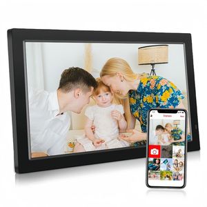 Cadre photo numérique WiFi intelligent de 21.5 pouces en usine Conception en pierre de brique en plastique Lecture vidéo de mémoire 32G MP4 Audio MP3 AVI - Product Image 6