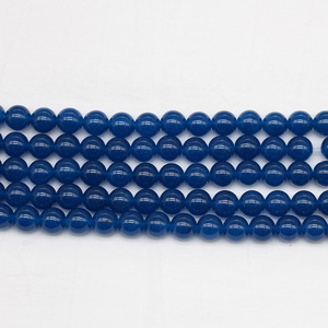 Perles rondes en agate bleue naturelle pour la fabrication de bracelets, 6 mm, origine Yiwu, été 2022 - Product Image 3