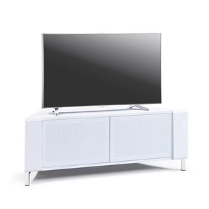 Moderno Soporte de <span class=keywords><strong>TV</strong></span> <span class=keywords><strong>Esquinero</strong></span> de <span class=keywords><strong>55</strong></span> <span class=keywords><strong>Pulgadas</strong></span> con Estante de Vidrio, Patas Cromadas, Gestión de Cables y Control Remoto <span class=keywords><strong>para</strong></span> Sala de Estar, Cine en Casa y Uso Multimedia - Product Image 1