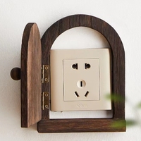 Couvercle de protection pour interrupteur à bois, mural, cadre décoratif pour prise domestique, couvercle anti-choc électrique, cadre pour bouton