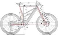 Cadre de vélo électrique en carbone Dengfu E82 2026 à suspension intégrale avec écran intégré et dropout UDH pour moteur central Bafang M510 M560