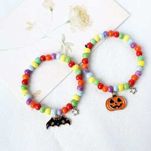 2025 nouveau fait à la main bijoux saisonniers perles en céramique Bracelet Halloween citrouille fantôme Bracelet à breloques pour cadeau - Product Image 1