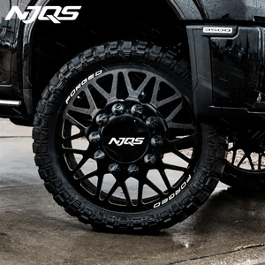 Rueda Trasera Doble Forjada de 22, 24, 26, 28 Pulgadas, Color Negro, Todoterreno, para <span class=keywords><strong>Ford</strong></span>/RAM, Toyota, Dodge H2, F350, 450, Dodge 3500 - Product Image 1