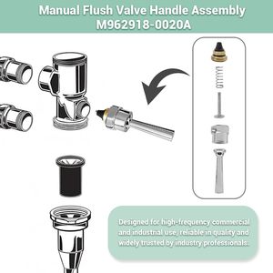 Ensemble de poignée de chasse d'eau manuelle en laiton pour urinoir à piston M962918-0020A – Pièce de rechange pour toilettes - Product Image 5
