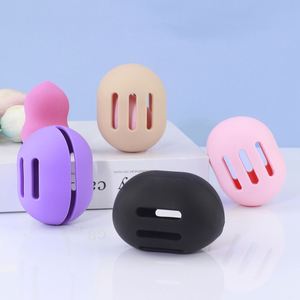 Convenient Travel-Carrying Silicone Storage Case for Makeup Eggs <b>Dust</b>-Proof Cosmetic Egg <b>Powder</b> Puff Holder - Product Image 1