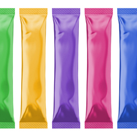 Sachet en aluminium imprimé sur mesure avec bande de scellage arrière pour poudre, boisson, miel