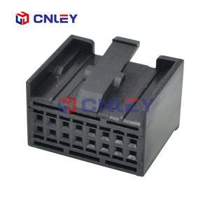 Adaptateur de <span class=keywords><strong>voiture</strong></span> <span class=keywords><strong>domestique</strong></span> mâle/femelle en cuivre noir, nylon, 16 broches, <span class=keywords><strong>prise</strong></span> de câblage traversant, bornier - Product Image 6