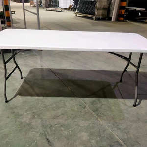 Venta al por mayor de fábrica de 6 pies banquete evento blanco de una pieza HDPE mesa de plástico no plegable - Product Image 2