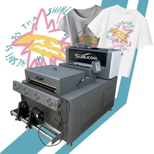 2023 Offre Spéciale imprimante numérique DTF, transfert de chaleur de Film PET T-shirt 2 I3200 têtes 30cm imprimante DTF avec Machine à poudre à secouer