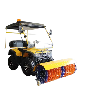 Motorized Snowplow with <b>Large</b> Wheelhouse <b>Roller</b> Brush Automatic Seat-Mounted Snow Shovel & Blower - Product Image 1