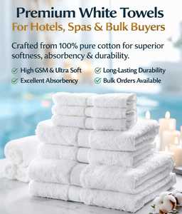 Serviette de bain professionnelle pour hôtel, 100% coton, douce, durable, séchage rapide, linge de bain de luxe pour l'hôtellerie et la maison - Product Image 4