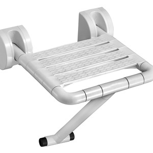 Taburete plegable para baño, silla de seguridad de acero inoxidable para personas mayores, accesible para discapacitados, con superficie antideslizante de nailon - Product Image 4