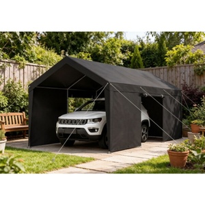 Tente de garage extérieure galvanisée résistante au vent, simple et facile à installer avec garage - Product Image 5