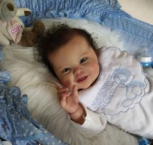 NPK 55CM <span class=keywords><strong>Reborn</strong></span> Baby Toddler Doll Boy Kodi Pintura 3D realista con venas visibles Cabello enraizado <span class=keywords><strong>Arte</strong></span> coleccionable <span class=keywords><strong>de</strong></span> alta calidad - Product Image 4