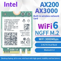 Tarjeta de Red Inalámbrica AX200NGW 3000M WIFI6 2.4G/5G Doble Banda M2 Gigabit Integrada 5.2 para China