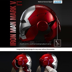 Casque Iron Man MK5 authentique, portable, avec commande vocale/tactile/à distance Jarvis, accessoire de <span class=keywords><strong>cosplay</strong></span> pour adulte avec effets sonores - Product Image 4