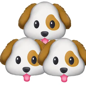 CYmylar巨型狗头氦气球动物头可爱狗气球儿童狗主题生日派对装饰