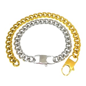 Pulsera de Cadena Cubana de Acero Inoxidable, Unisex, Chapada en Oro y Plata, Joyería de Moda para Hombres y Mujeres, Pulsera de Eslabones Moderna - Product Image 2