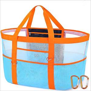 Bolsa de Playa de Malla de Gran Capacidad, Impermeable y Resistente a la Arena, Bolsa de Mano para Piscina - Product Image 2