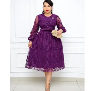 casual dresses alibaba online shopping plus size flocking print dresses round neck long sleeve women dress