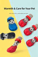 Nouvelles Chaussures Antidérapantes pour Chiens, Chaussettes Enduites pour Petits et Moyens Chiens, Protection des Pattes, Lot de 4, Chaussures pour Animaux qui restent sur pied
