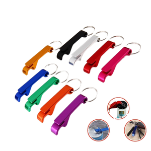 Porte-clés en aluminium moderne personnalisé avec logo, mini décapsuleur de bière portable résistant à la rouille pour bar et hôtel - Product Image 1