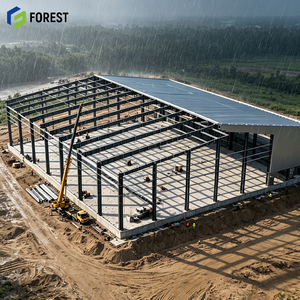 Construction d'entrepôts préfabriqués en acier lourd, résistants à la corrosion, pour ateliers de distribution - Product Image 1