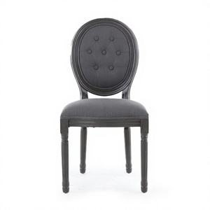 Chaises de salle à manger commerciales contemporaines en bois de chêne massif tourné à la main, éco-responsables, avec dossier en velours doré – Prix de gros - Product Image 3