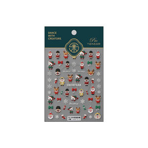 Adesivi impermeabili natalizi per Nail Art 5D fiocco di neve invernale con fiocco di neve decalcomanie per tatuaggi per donne e bambine in plastica autoadesiva - Product Image 1