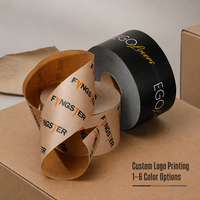 Ruban adhésif en papier kraft avec logo imprimé personnalisé, ruban adhésif en papier gommé écologique pour l'emballage