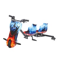 Triciclo Eléctrico de Doble Asiento, 36V 350W, Kart de Derrape de 3 Ruedas para Niños y Padres