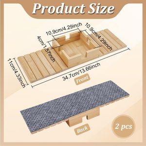 Wooden <b>Sofa</b> <b>Armrest</b> Tray Stand Solid Wood Foldable Cup Holder Storage Box For Living Room Coffee Table Use - Product Image 2