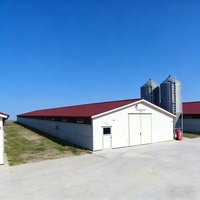 Poulailler préfabriqué économique en structure acier moderne pour l'élevage avicole à grande échelle avec personnalisation