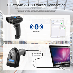 [2025 caliente] Escáner de mano 1D/2D: Bluetooth inalámbrico, con cable | Plug & Play para ventas de supermercados, inventario y venta minorista - Product Image 4