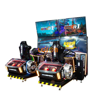 Machine de jeu de course automobile électronique 3D Super Arcade à mouvement et vitesse, pour centre de jeux intérieur, à vendre - Product Image 1