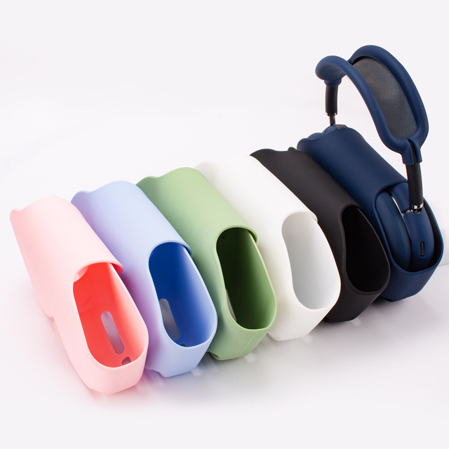 5 in 1 Silicone Case Cover for AirPods Max Headphones Ear Pad Cups Case Cover Headband Cover for AirPods Max Soft Skin Protector