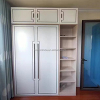 Lit pliant moderne en bois de chêne massif de Chine avec armoire de rangement intégrée et penderie, couleur et taille personnalisables