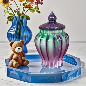 Stampo in silicone per resina a forma di vaso romano quadrato, taglia unica, per la creazione di barattoli e bottiglie in resina. - Product Image 3