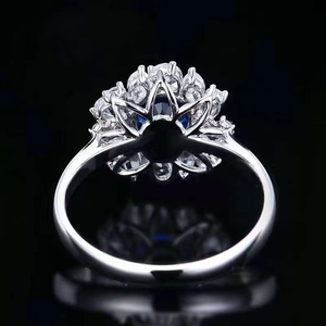 SGARIT Bijoux fins, pierres précieuses bleues naturelles du Sri Lanka de 1,07 ct, bijoux pour femmes, bague en or massif 18 carats, saphir royal naturel pour hommes - Product Image 4