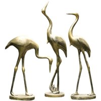 Sculpture d'égret en fibre de verre, entièrement faite à la main, ornements abstraits modernes et minimalistes pour centre commercial, jardin, aménagement paysager