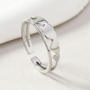 Personnalité à la mode 5 grands et petits anneaux de Couple d'amour ouvert bijoux en acier inoxydable en gros - Product Image 3