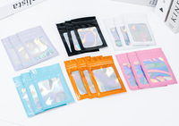 Sacs à fermeture éclair holographiques multicolores en feuille de Mylar auto-scellants pour bijoux, petits articles, emballage cadeau, rangement
