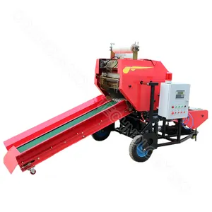 Square baling machine walk behind tractor alfalfa hay baler