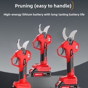 Blade Red/<b>Black</b> Safety Pruning Shear Brushless Motor 20mm Cutting Capacity Battery-Powered Ambidextrous Steel - Product Image 6