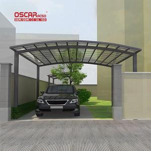 Abri autoportant incliné à toit en aluminium pour une voiture, protection extérieure pour patio et véranda - Product Image 1